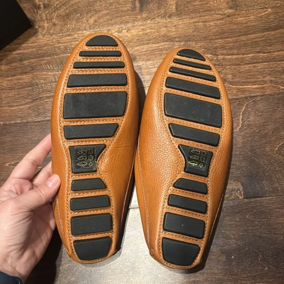 Saks Fifth Avenue Tan Leather Mules - Picture 2 of 5